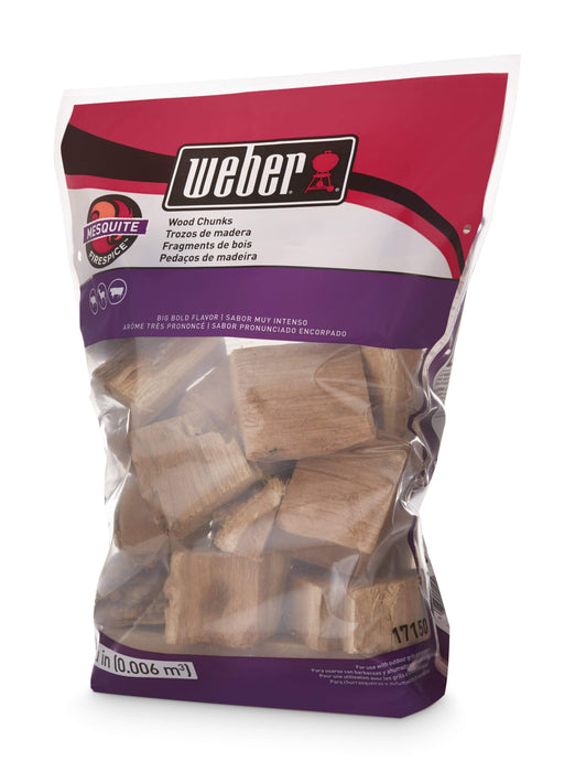 Weber Weber Smoking Wood Chunks 4 lb Bag Mesquite 17150 Accessory Smoker Wood Chip & Chunk 077924051555