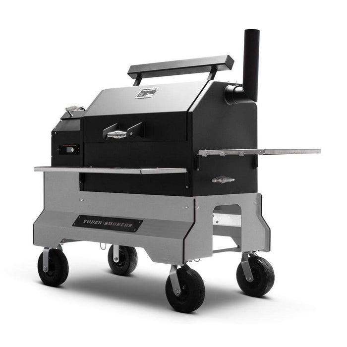 Yoder Smokers Yoder YS640s with Competition Cart Pellet Smoker & Grill with WiFi Silver / Pellet 9612S22-000 Freestanding Pellet Grill 811524032275