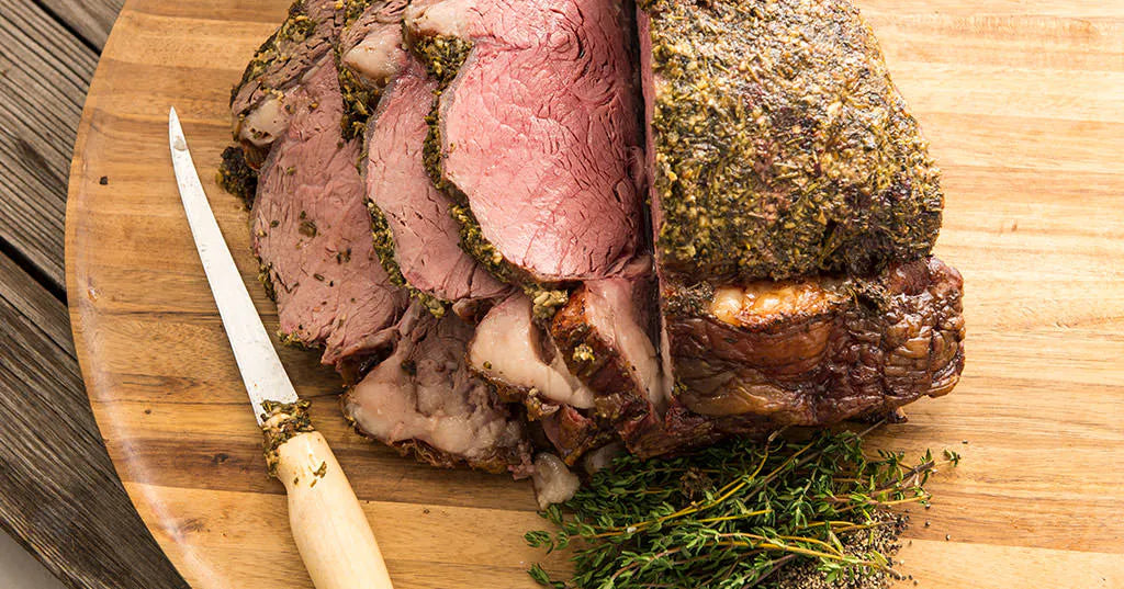 DIVA Q'S HERB-CRUSTED PRIME RIB