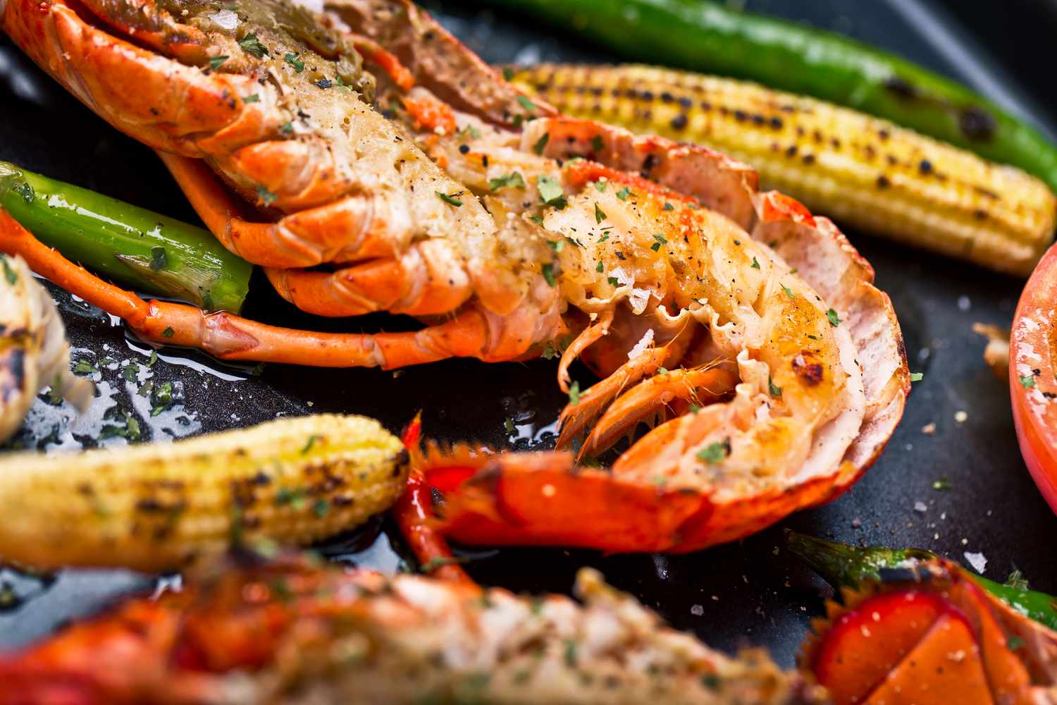 Grilled Lobster with Garlic-Parsley Butter