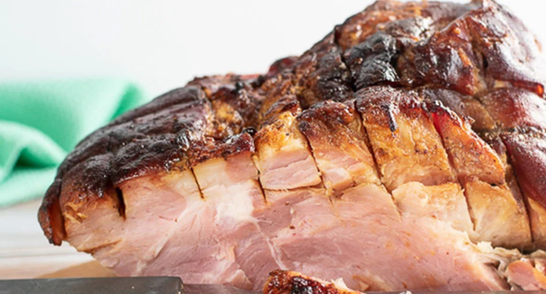 Smoked Ham on Big Green Egg