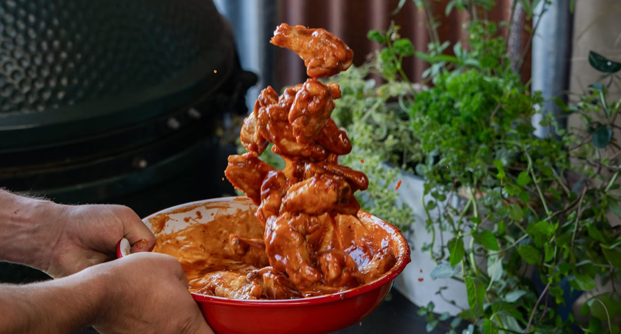 Smoky Chicken Wings by Ed Fisher (Founder of Big Green Egg)