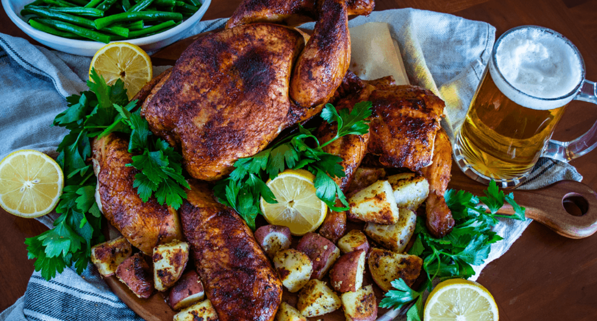 Rotisserie Roasted Charcoal Chicken
