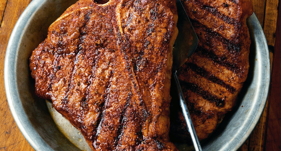 Giant T-Bone Steaks with Lone Star Rub