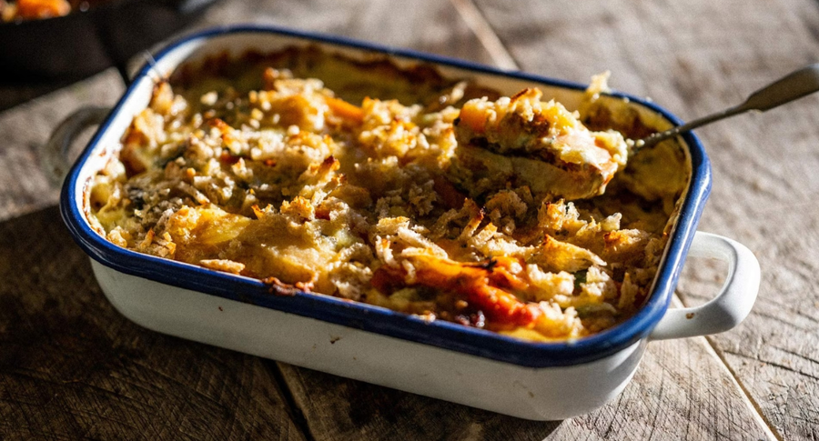 Fall Flavours: Cheesy Root Vegetable Gratin
