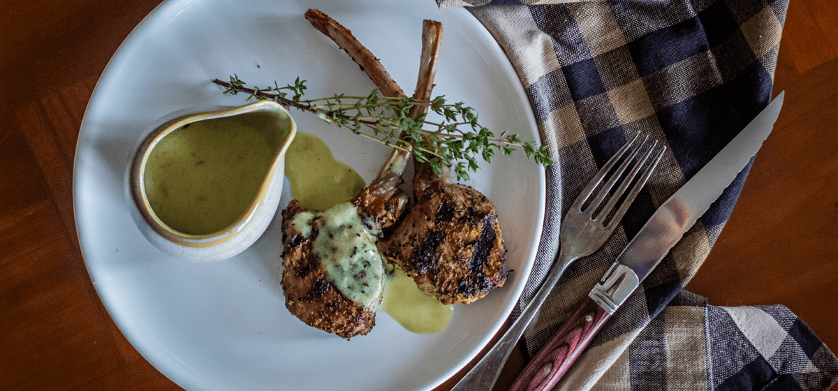 Lamb Lollipop Recipe with Mustard Cream Sauce