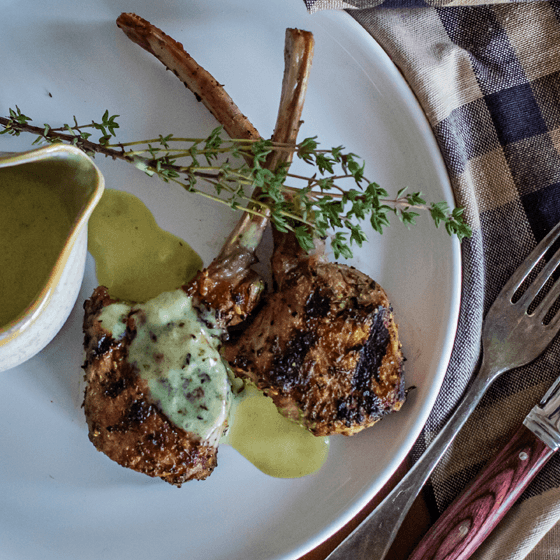 Lamb Lollipop Recipe with Mustard Cream Sauce