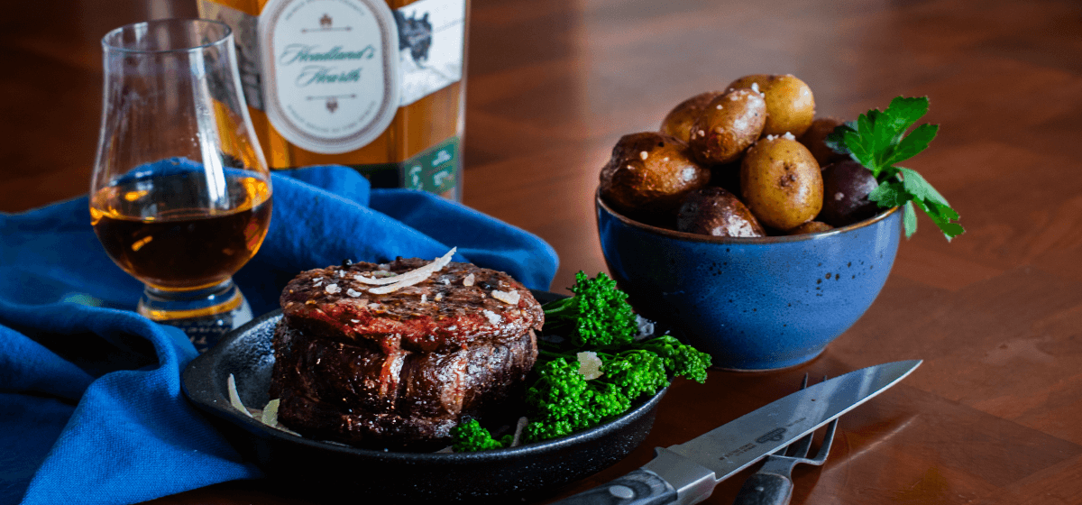 Spinalis steak with umami seasoning & brown butter potatoes.