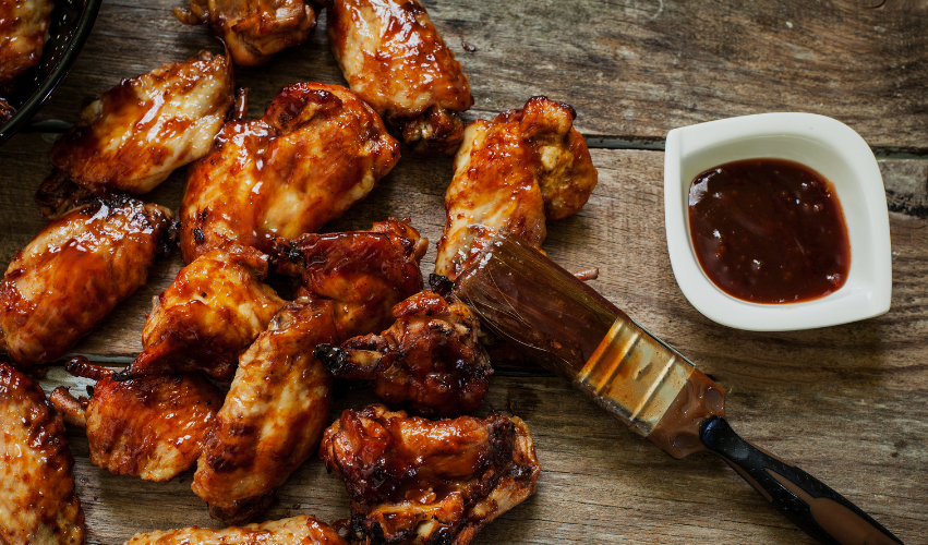 Barbecued Chicken Wings with Chipotle and Soy Glaze