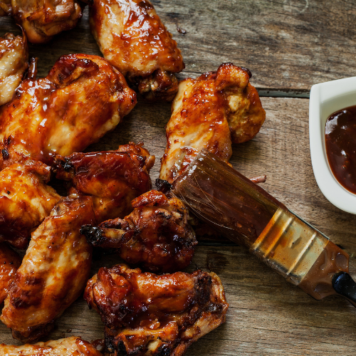 Barbecued Chicken Wings with Chipotle and Soy Glaze