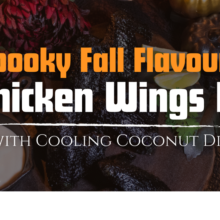 Spooky Spicy BBQ Chicken Wings Recipe with Cooling Coconut Dip