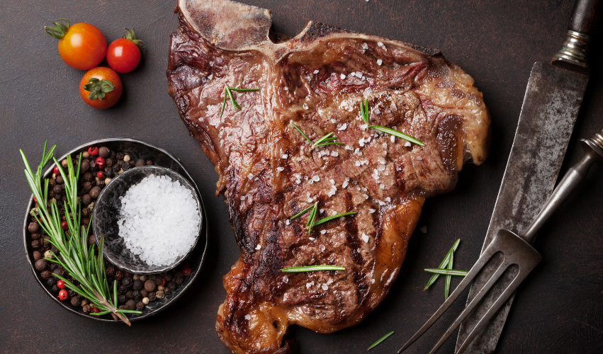 Giant T-Bone Steaks with Lone Star Rub