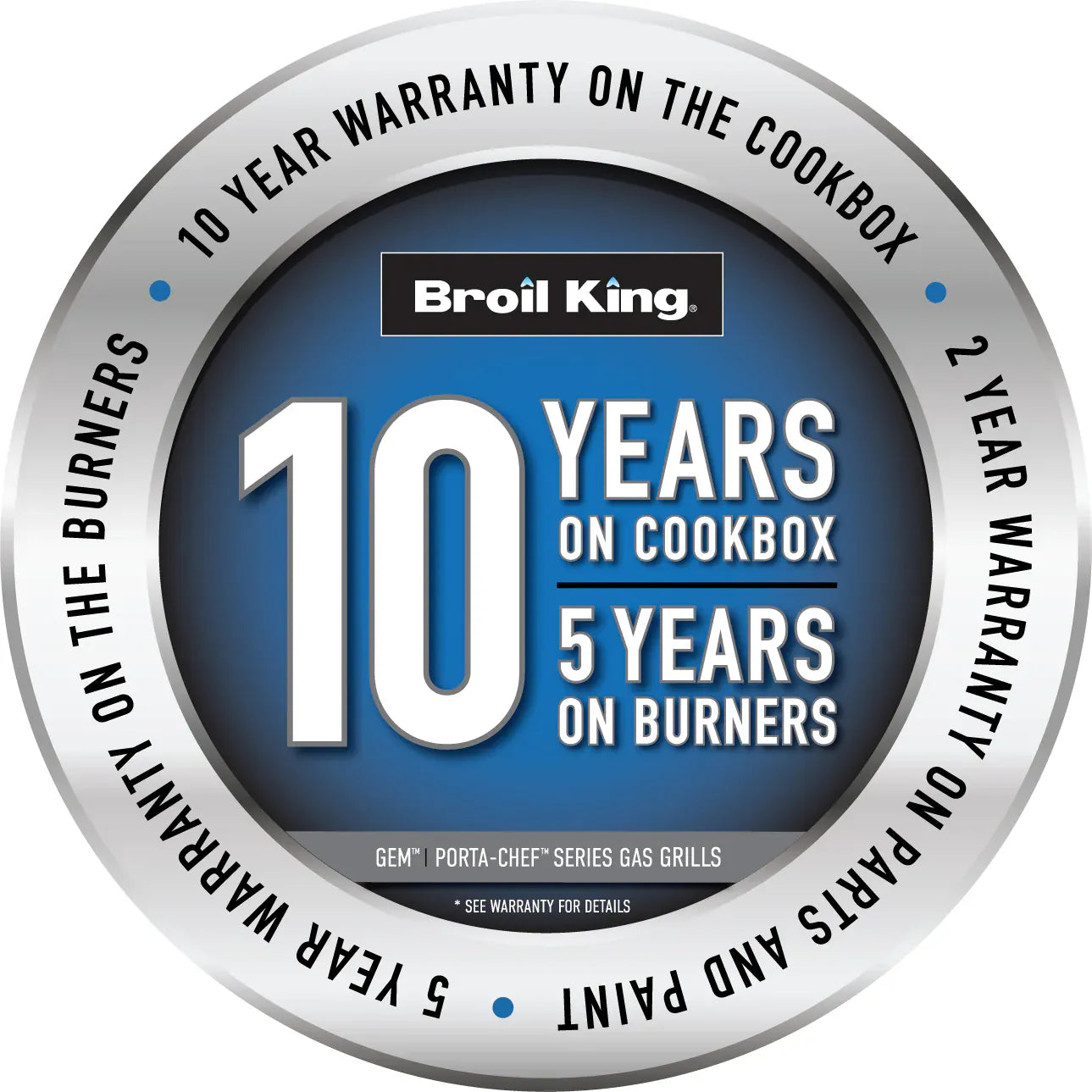 Broil King 10 Year Limited Warranty for GEM Warranty