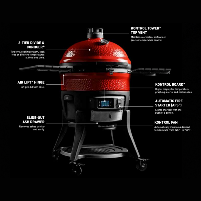 Kamado Joe Big Joe Konnected Joe Charcoal Grill and Smoker KJ15042425