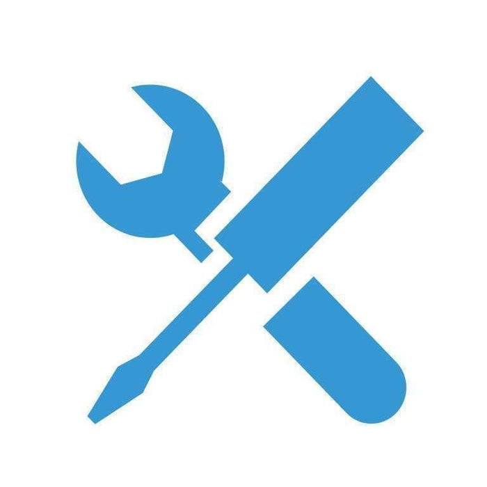 A blue icon representing tools, consisting of a wrench and a screwdriver crossed together.