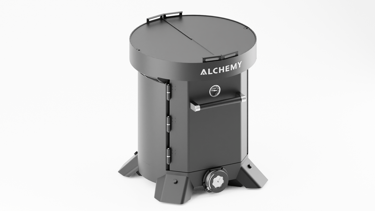 Alchemy Alchemy Grill + 32" Smoker Charcoal/Wood / Matte Black Charcoal Grill & Smoker
