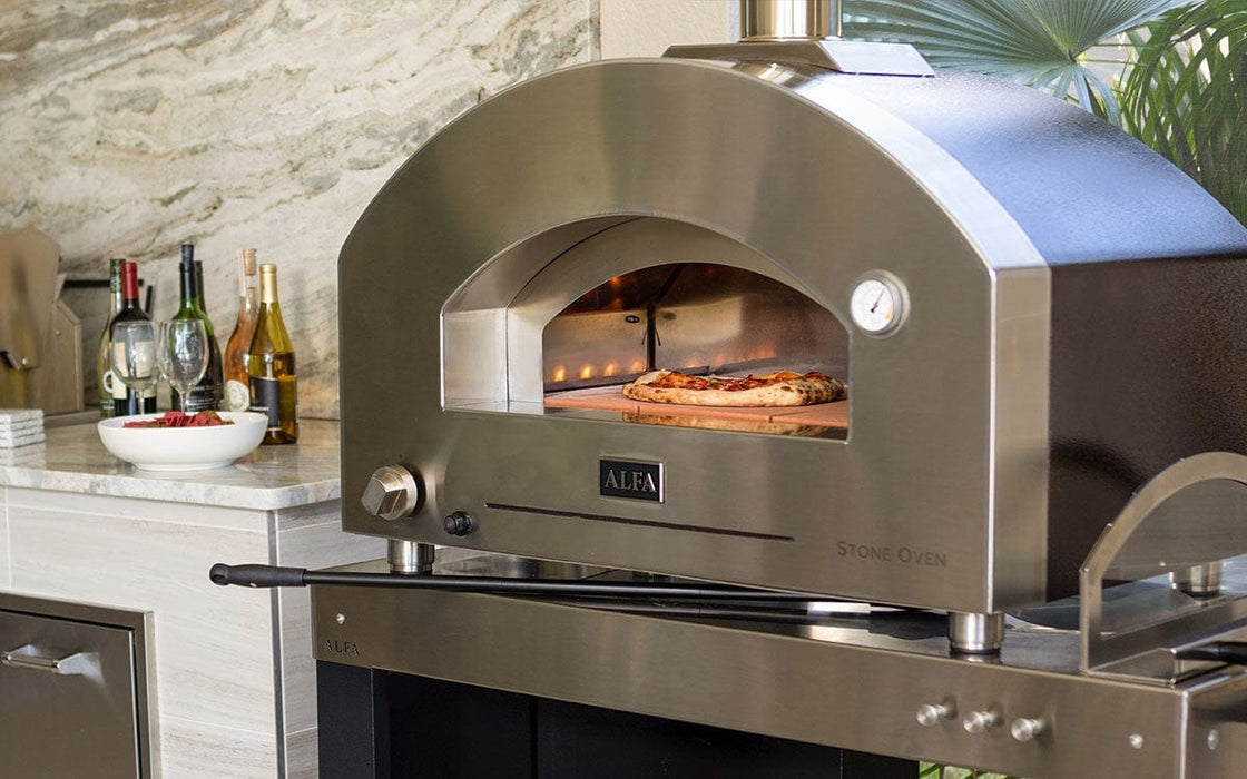 Alfa Forni Alfa Forni Stone Oven Copper Medium Top FXSTONE-M Copper / Gas FXSTONE-M Countertop Pizza Oven