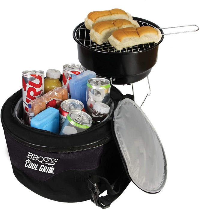 BBQ Croc BBQ Croc 2 in 1 Portable Grill & Cooler Charcoal / Black 801018 Portable Charcoal Grill