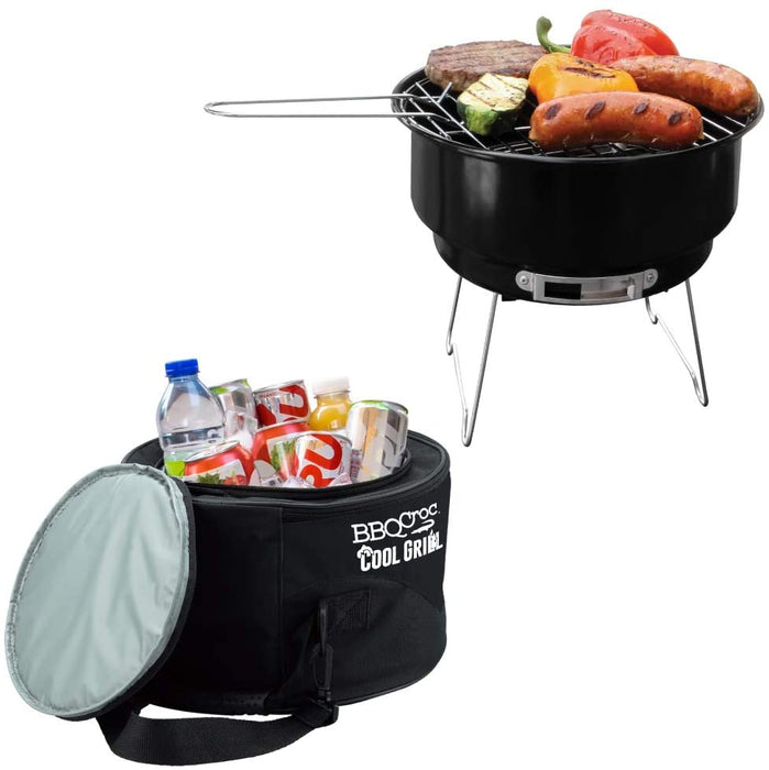 BBQ Croc BBQ Croc 2 in 1 Portable Grill & Cooler Charcoal / Black 801018 Portable Charcoal Grill