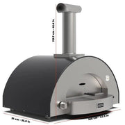 BBQing.com Alfa Classico 4 Pizze Gas Pizza Oven (Ardesia Grey) FXCL-4P-MGRA-U