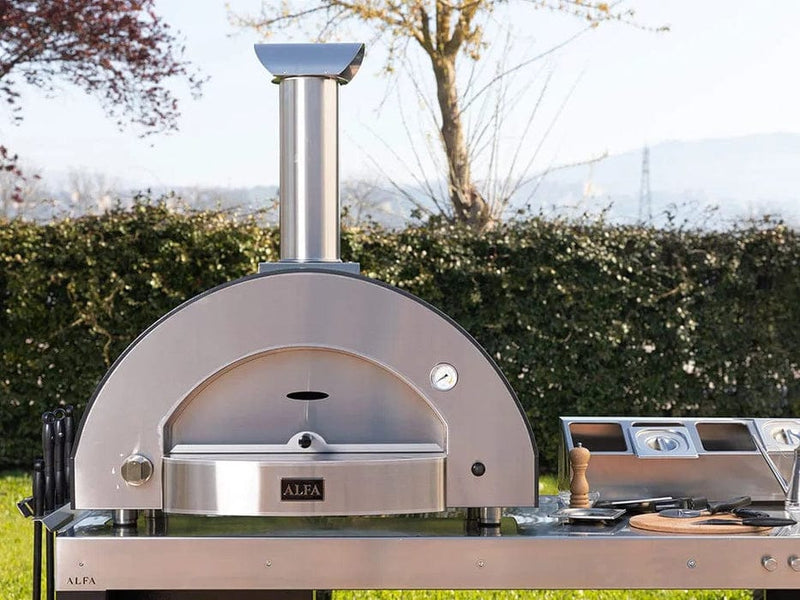 BBQing.com Alfa Classico 4 Pizze Gas Pizza Oven (Ardesia Grey) FXCL-4P-MGRA-U