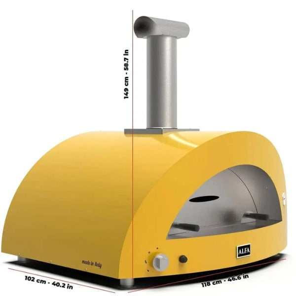 BBQing.com Alfa Moderno 5 Pizze Gas Pizza Oven (Antique Red) FXMD-5P-MROA-U