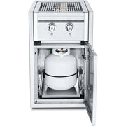 BBQing.com Crown Verity Infinite Built-In Gas Dual Side Burner with Propane Tank Holder and Light Package IBISC-SBLP-PH-LT