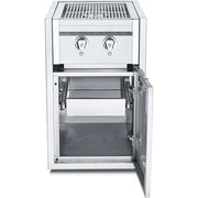 BBQing.com Crown Verity Infinite Built-In Gas Dual Side Burner with Single Drawer and Light Package IBISC-SBNG-1D-LT