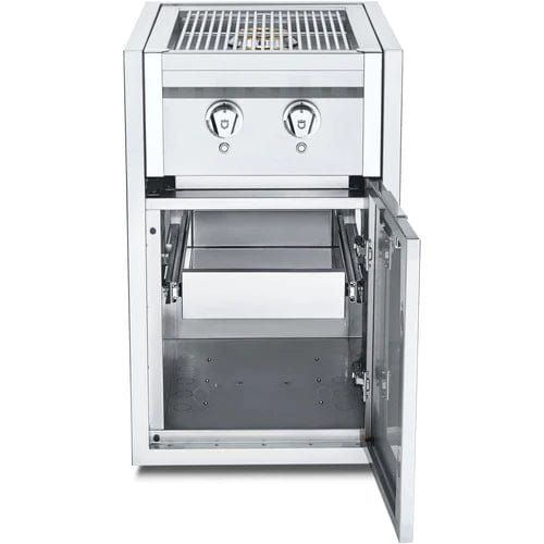 BBQing.com Crown Verity Infinite Built-In Gas Dual Side Burner with Single Drawer and Light Package IBISC-SBNG-1D-LT