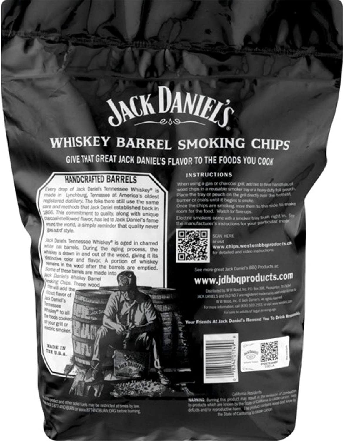 Big Green Egg BGE Jack Daniel's Whiskey Flavor Barrel Chips 2.9 L 17499 017499 Accessory Smoker Wood Chip & Chunk 078342017499