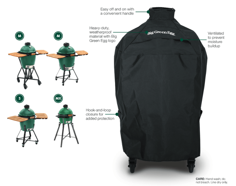 Big Green Egg Big Green Egg 126528 Multi-Fit Portable Nest EGG Cover H (MiniMax, Small and Medium EGGs in Nest) 126528 Accessory Cover Charcoal & Smoker
