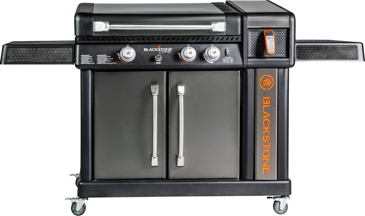 Blackstone Griddle Patio 28-Inch 2-Burner Freestanding Propane Gas  Commercial Style Flat Top Grill With Air Fryer - 1962