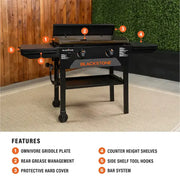 Blackstone Blackstone Original 28″ Omnivore Griddle with Hard Cover Propane / Black 2207BS Freestanding Gas Griddle 717604022078