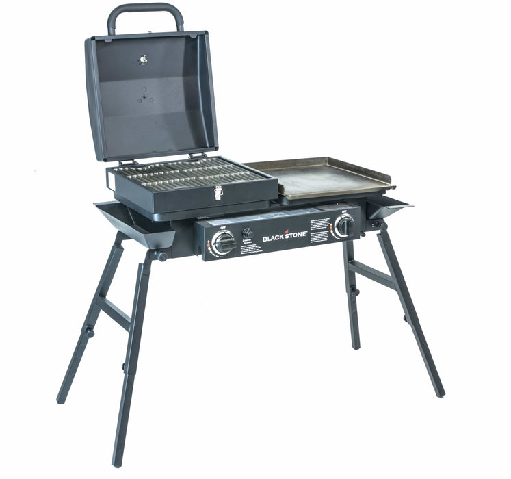 Blackstone Blackstone Tailgater Combo (Griddle + Grill) 1555 Black / Propane 1555BS Freestanding Gas Griddle