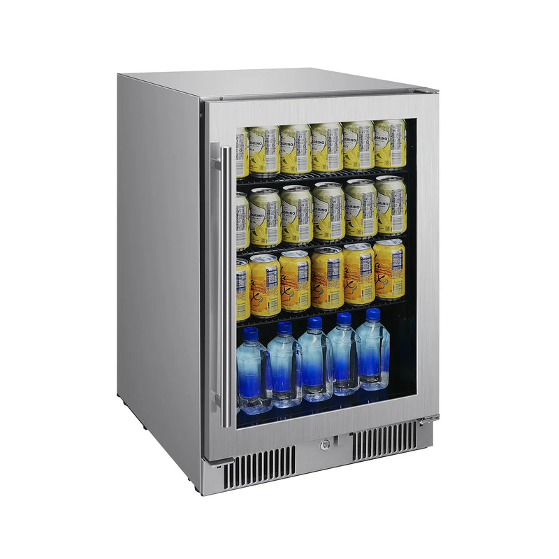 Blaze Blaze 20" Glass Front Outdoor Beverage Cooler – 4.5 Cu. Ft. BLZ-GDBEV20-4.5 Outdoor Kitchen Refrigeration 818718014529
