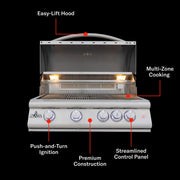 Blaze Blaze Premium LTE+ 4-Burner Gas Grill Built-in Gas Grill