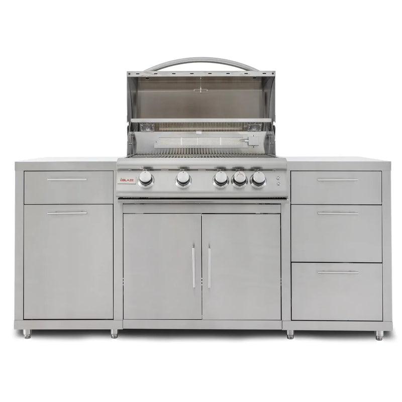Blaze Blaze Stainless Steel Outdoor Kitchen Island BLZ-SS-ISLAND-RO Outdoor Kitchen Pre-Built Bundle