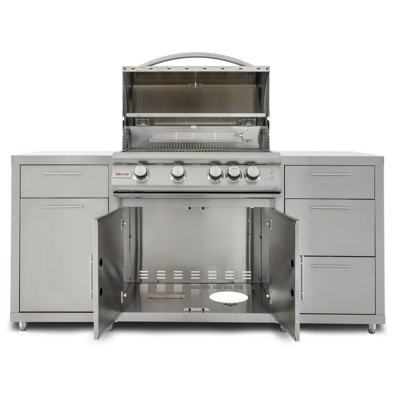 Blaze Blaze Stainless Steel Outdoor Kitchen Island BLZ-SS-ISLAND-RO Outdoor Kitchen Pre-Built Bundle