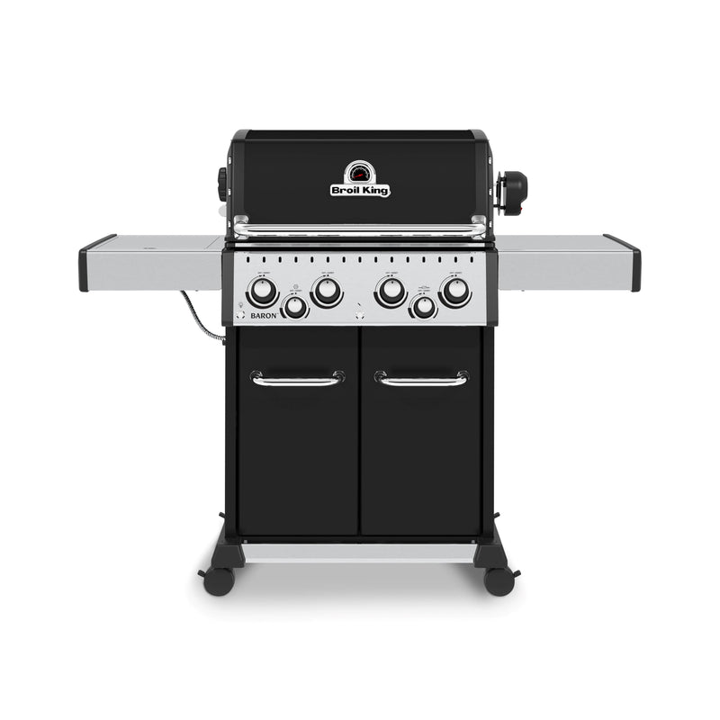 Broil King Broil King BARON 490 PRO BBQ with Side Burner, Rear Rotisserie Burner & Rotisserie Kit Propane / Black 875244 Freestanding Gas Grill 062703752440