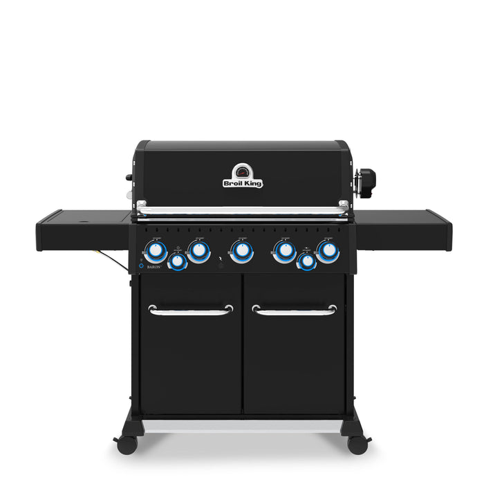 Broil King Broil King Baron 590 PRO Shadow 5-Burner Gas Grill with Rotisserie and Side Burner Freestanding Gas Grill