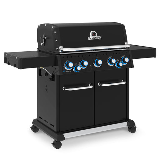 Broil King Broil King Baron 590 PRO Shadow 5-Burner Gas Grill with Rotisserie and Side Burner Freestanding Gas Grill
