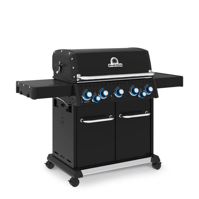 Broil King Broil King Baron 590 PRO Shadow 5-Burner Gas Grill with Rotisserie and Side Burner Freestanding Gas Grill