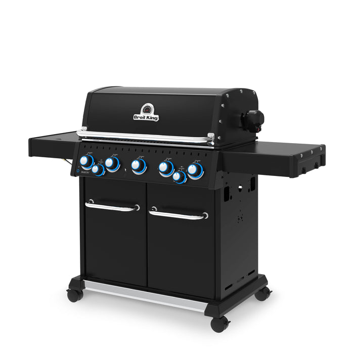 Broil King Broil King Baron 590 PRO Shadow 5-Burner Gas Grill with Rotisserie and Side Burner Freestanding Gas Grill