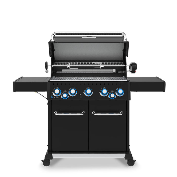 Broil King Broil King Baron 590 PRO Shadow 5-Burner Gas Grill with Rotisserie and Side Burner Freestanding Gas Grill