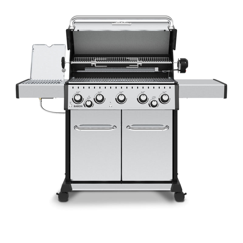 Broil King Broil King BARON S590 PRO IR BBQ with Infrared Side Burner, Rear Rotisserie Burner & Rotisserie Kit Freestanding Gas Grill