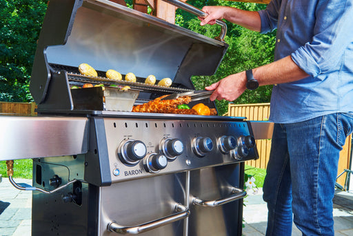 Broil King Broil King BARON S590 PRO IR BBQ with Infrared Side Burner, Rear Rotisserie Burner & Rotisserie Kit Freestanding Gas Grill