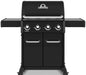 Broil King Broil King CROWN 420 Pro 4-Burner BBQ with 8mm Stainless Steel Cooking Grids Natural Gas / Black 865217 Freestanding Gas Grill 062703652177