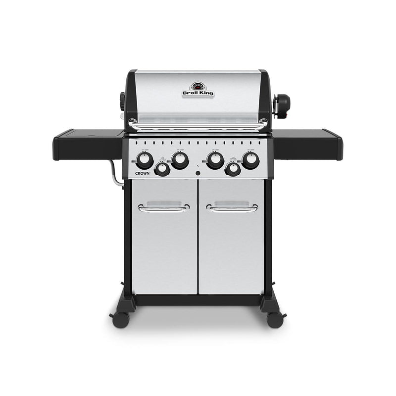 Broil King Broil King CROWN S490 BBQ with Side Burner, Rear Rotisserie Burner, Rotisserie Kit & Heavy-Duty Cast Iron Cooking Grids Freestanding Gas Grill