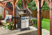 Broil King Broil King CROWN S490 BBQ with Side Burner, Rear Rotisserie Burner, Rotisserie Kit & Heavy-Duty Cast Iron Cooking Grids Freestanding Gas Grill