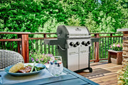 Broil King Broil King CROWN S490 BBQ with Side Burner, Rear Rotisserie Burner, Rotisserie Kit & Heavy-Duty Cast Iron Cooking Grids Freestanding Gas Grill